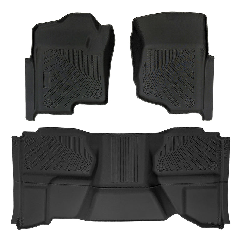 2007-2013 Silverado Sierra 1500 2500 Extend Cab All-Weather TPE Floor Mats