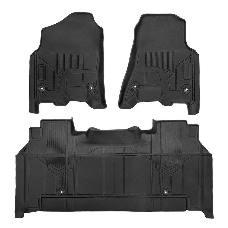2019-2024 Dodge Ram 1500 New Body Crew Cab with Storage Box All-Weather Floor Mats