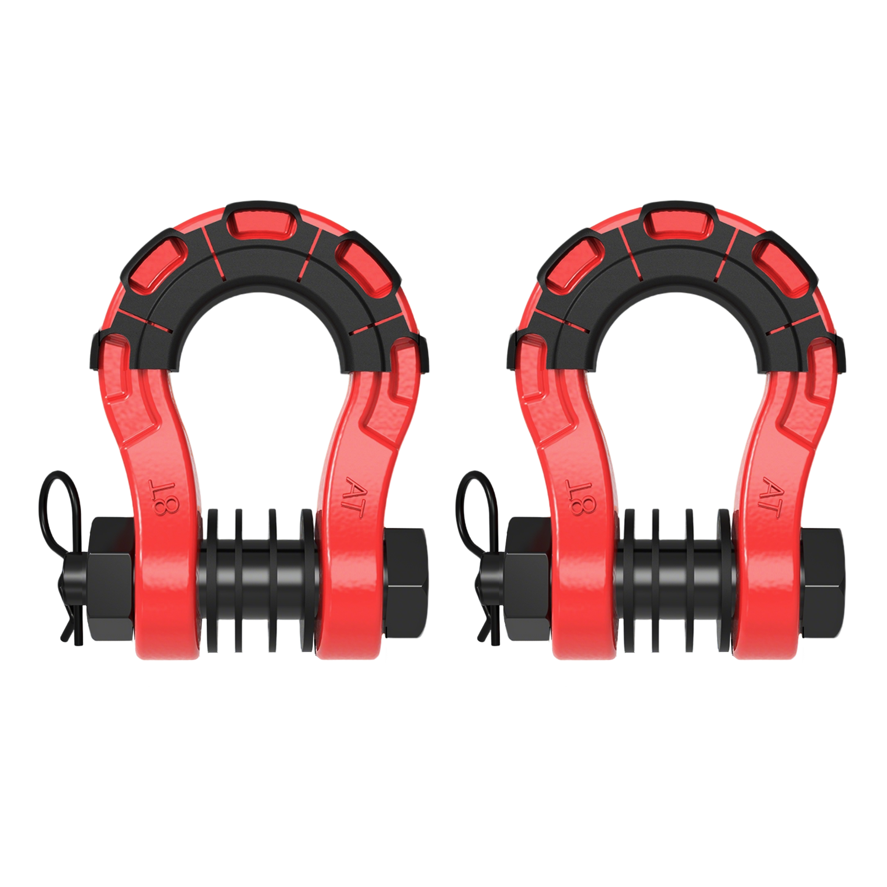 3/4" D-Ring Shackle 70,000 lbs Break Strength with Isolator (1 Pair )