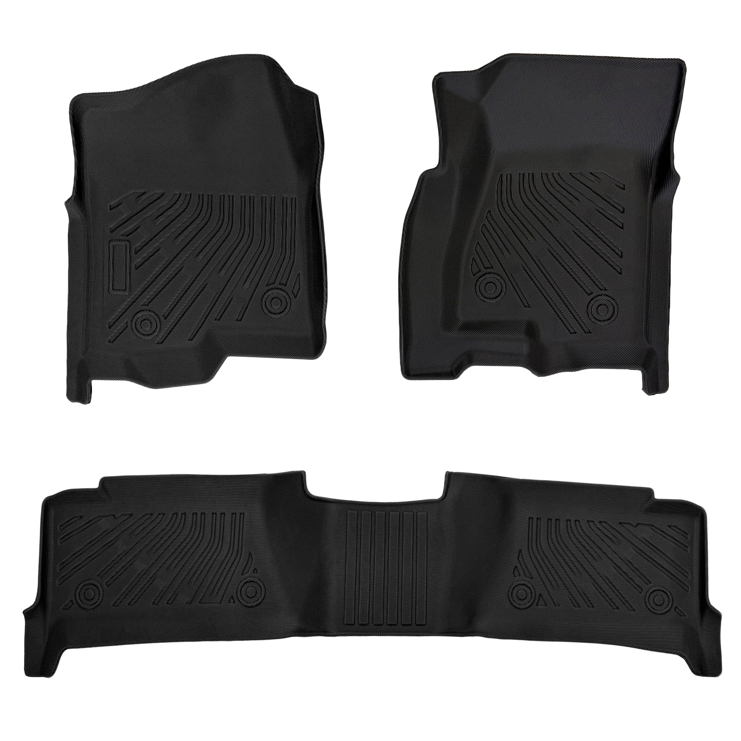 1999-2006 Silverado/Sierra 1500 2500 3500 Crew Cab All-Weather TPE Floor Mats