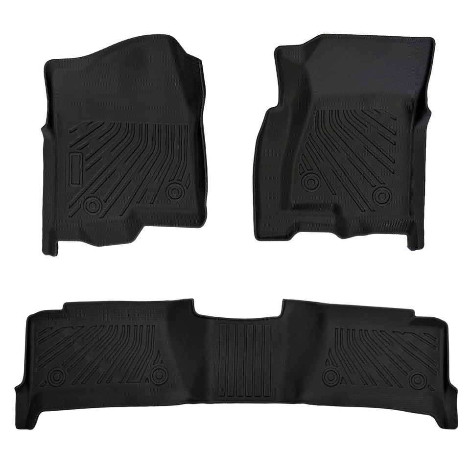 1999-2006 Silverado/Sierra 1500 2500 3500 Crew Cab All-Weather TPE Floor Mats