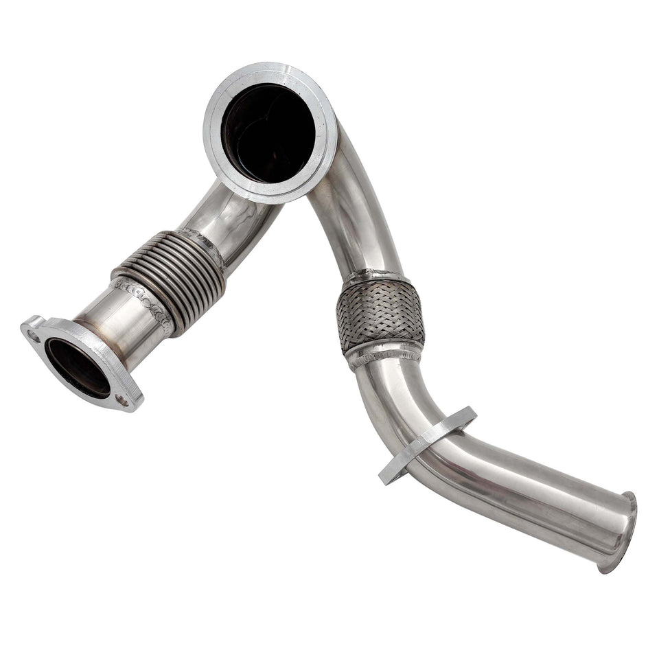 2003-2007 6.0L Ford F250 F350 F450 Powerstroke Diesel Heavy Duty Polished Exhaust Up-Pipe Y-Pipe