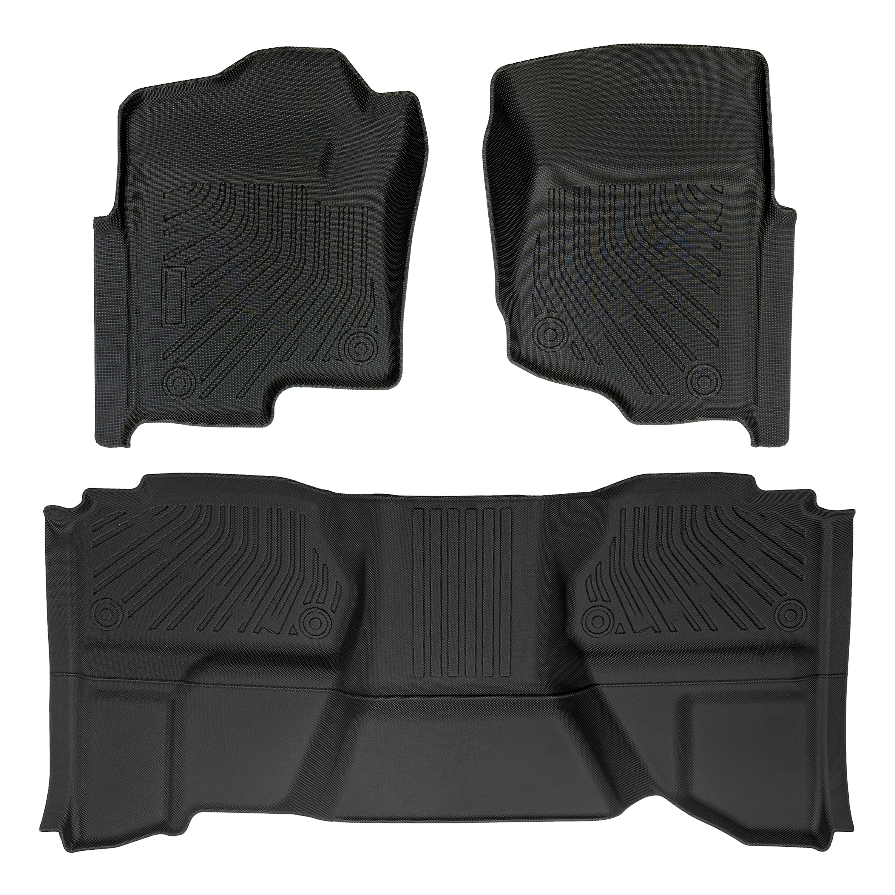 2007-2013 Silverado Sierra 1500 2500 Extend Cab All-Weather TPE Floor Mats