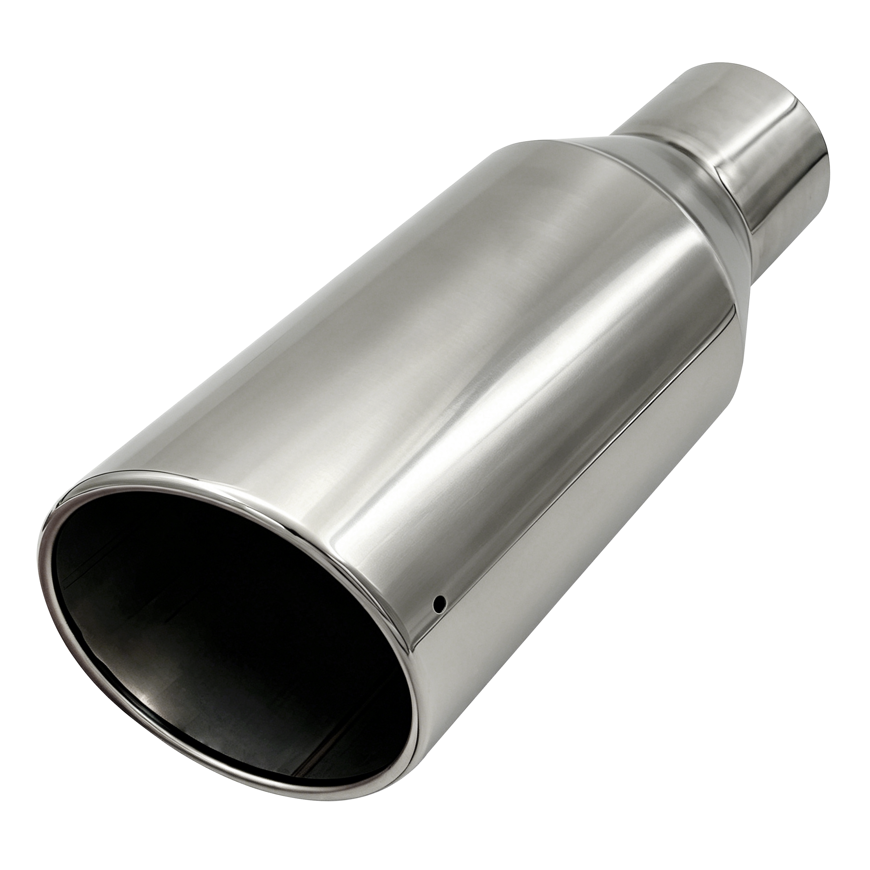 3" Inlet 5" Outlet 12" Overall Length Stainless Steel Bolt On Exhaust Tailpipe Tip