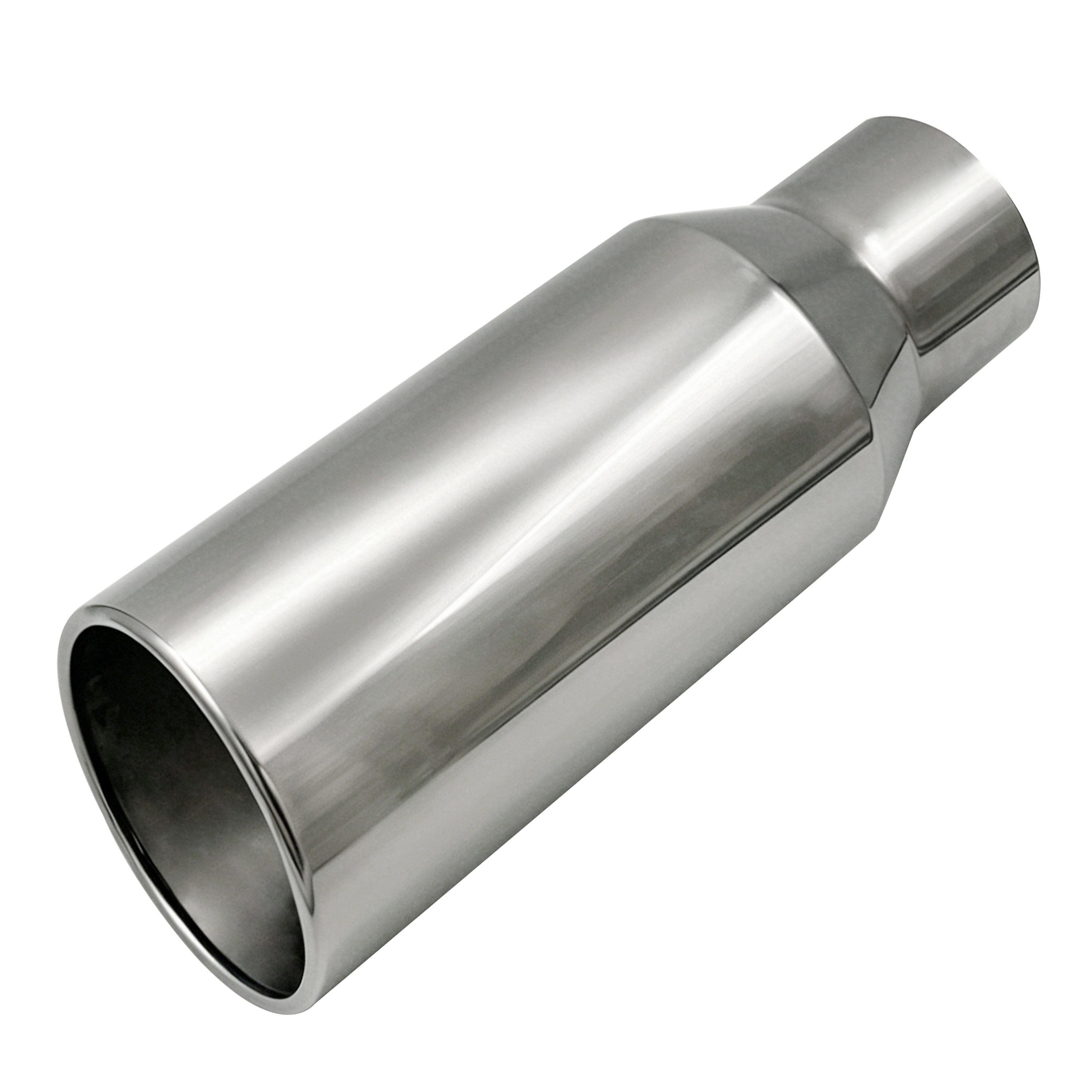 4" Inlet 6" Outlet 15" Overall Length Stainless Steel Bolt On Exhaust Tailpipe Tip