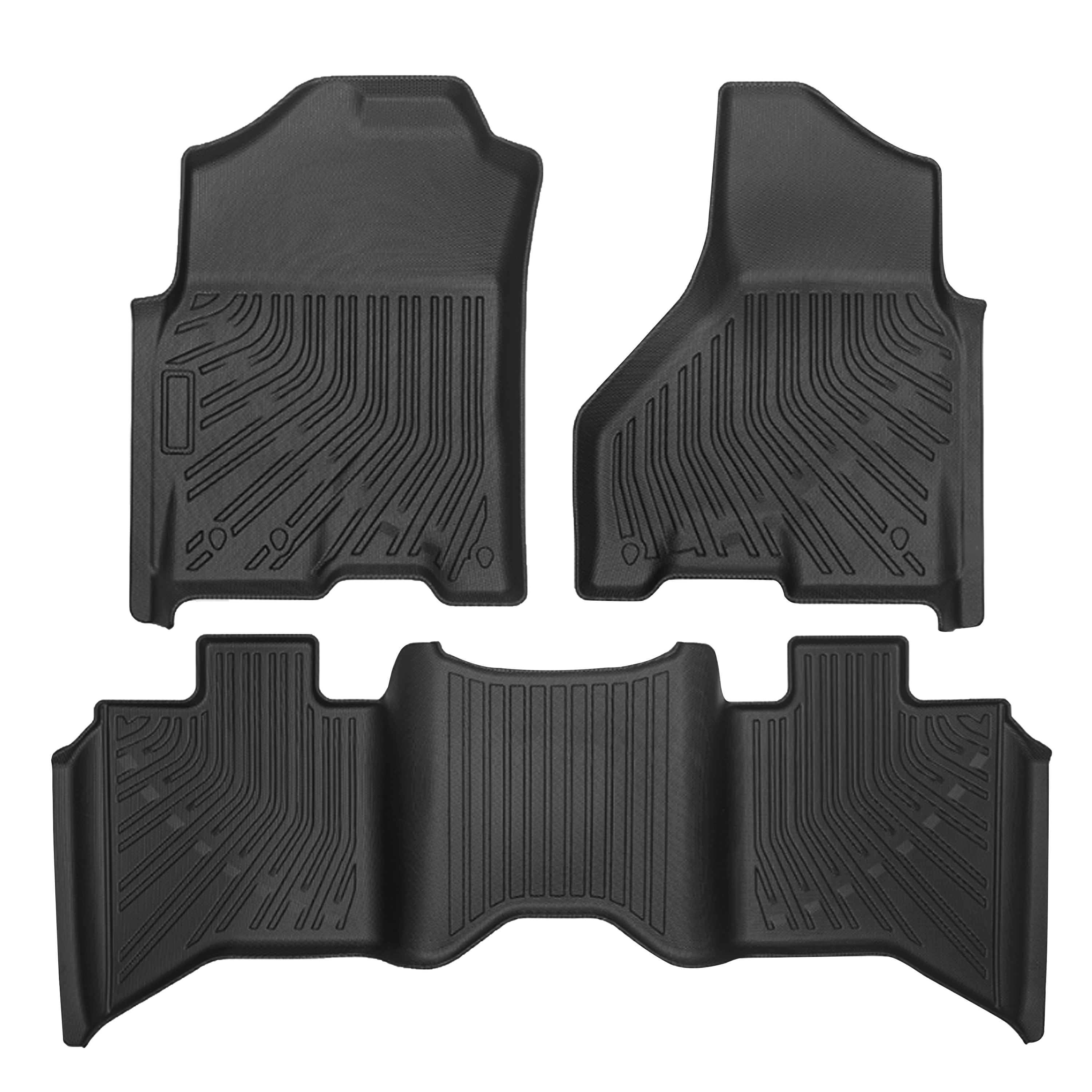 Dodge Ram 2013-2018 1500 2500 3500 & 2019-2024 1500 Classic Crew Cab All-Weather TPE Floor Mats