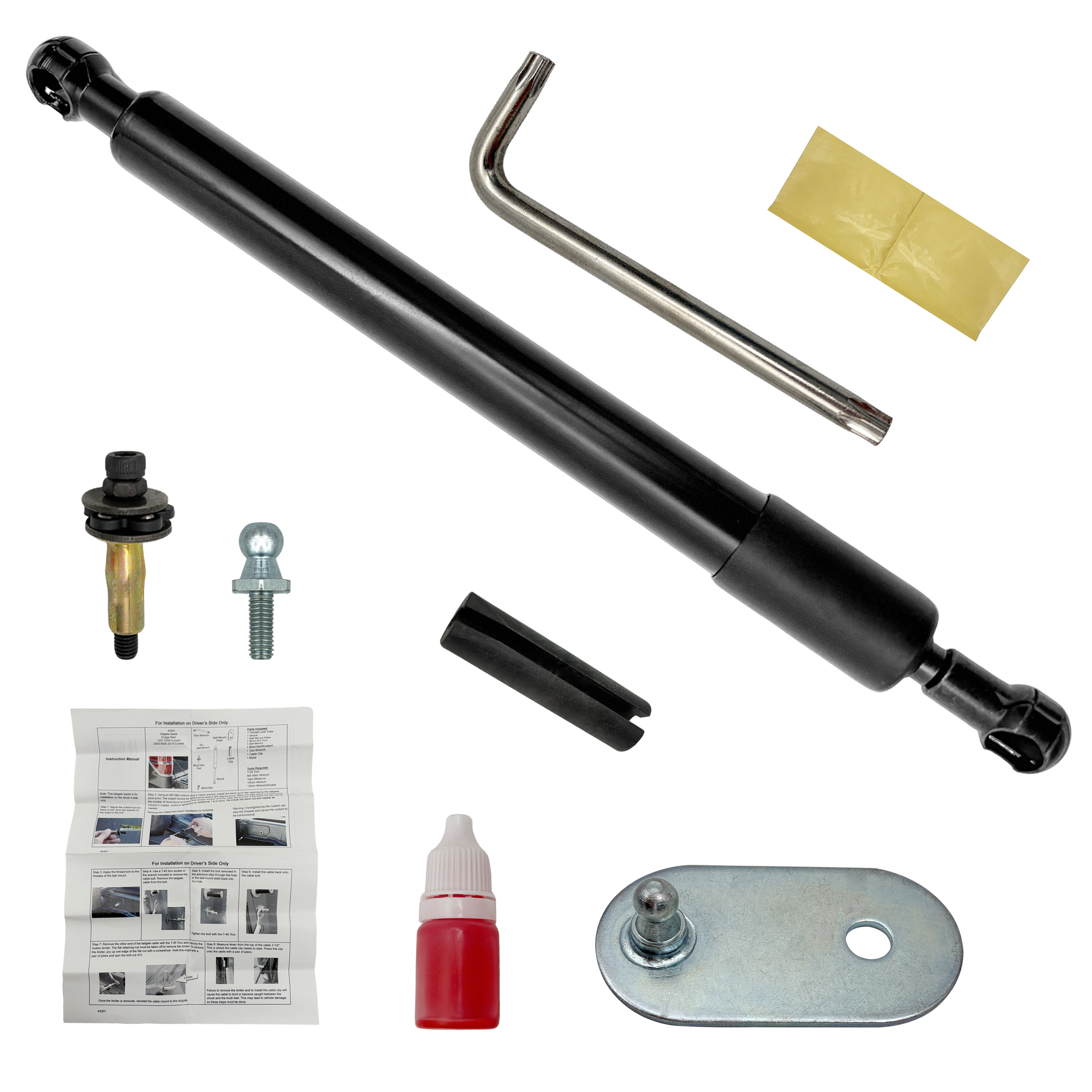 2009-2018 Dodge Ram 1500 2500 3500 Tailgate Assist Shock Kit