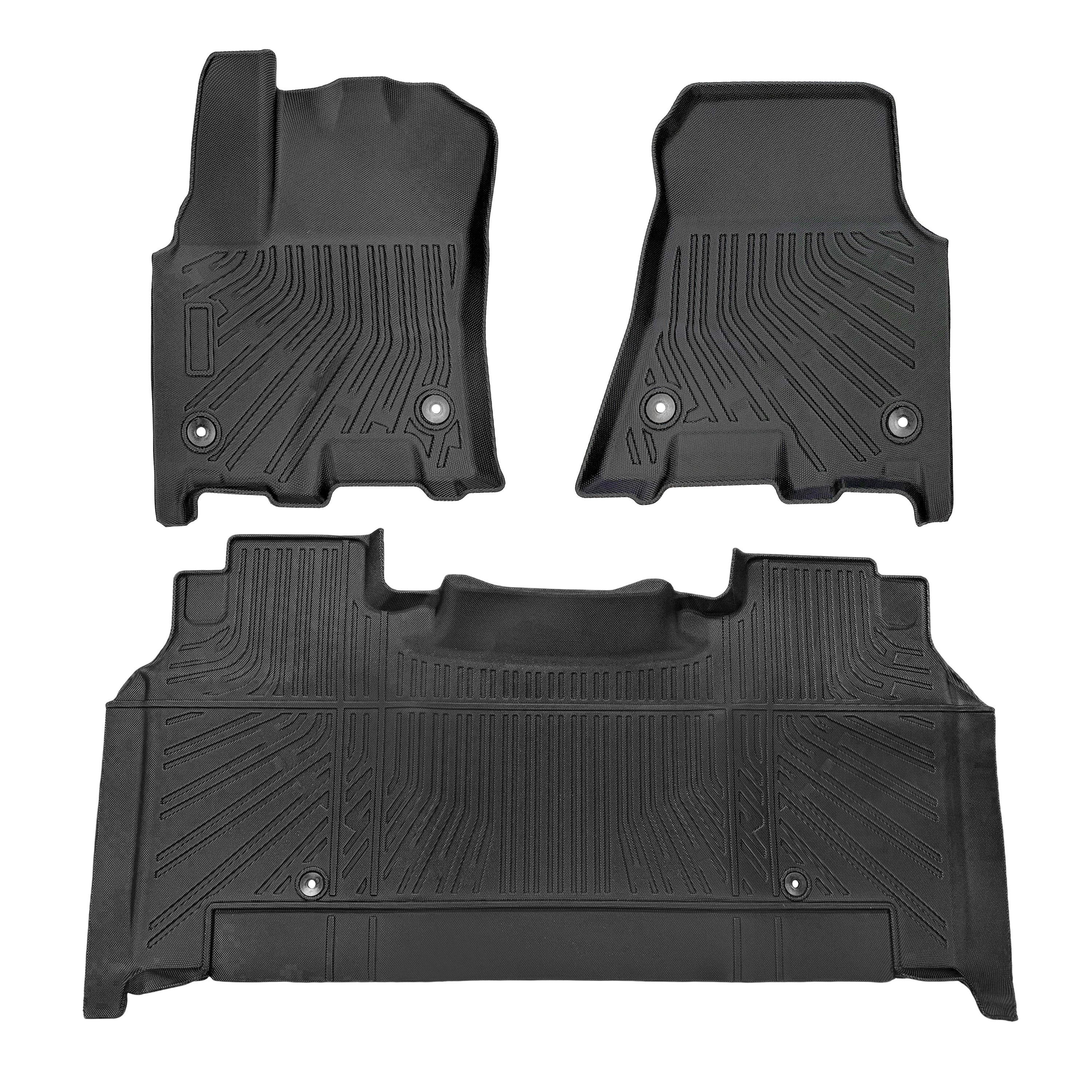 2025-2026 Dodge Ram 1500 Crew Cab with Storage All-Weather TPE Floor Mats