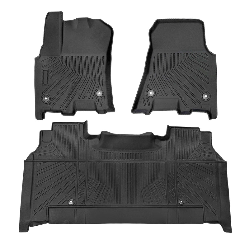 2025-2026 Dodge Ram 1500 Crew Cab with Storage All-Weather TPE Floor Mats