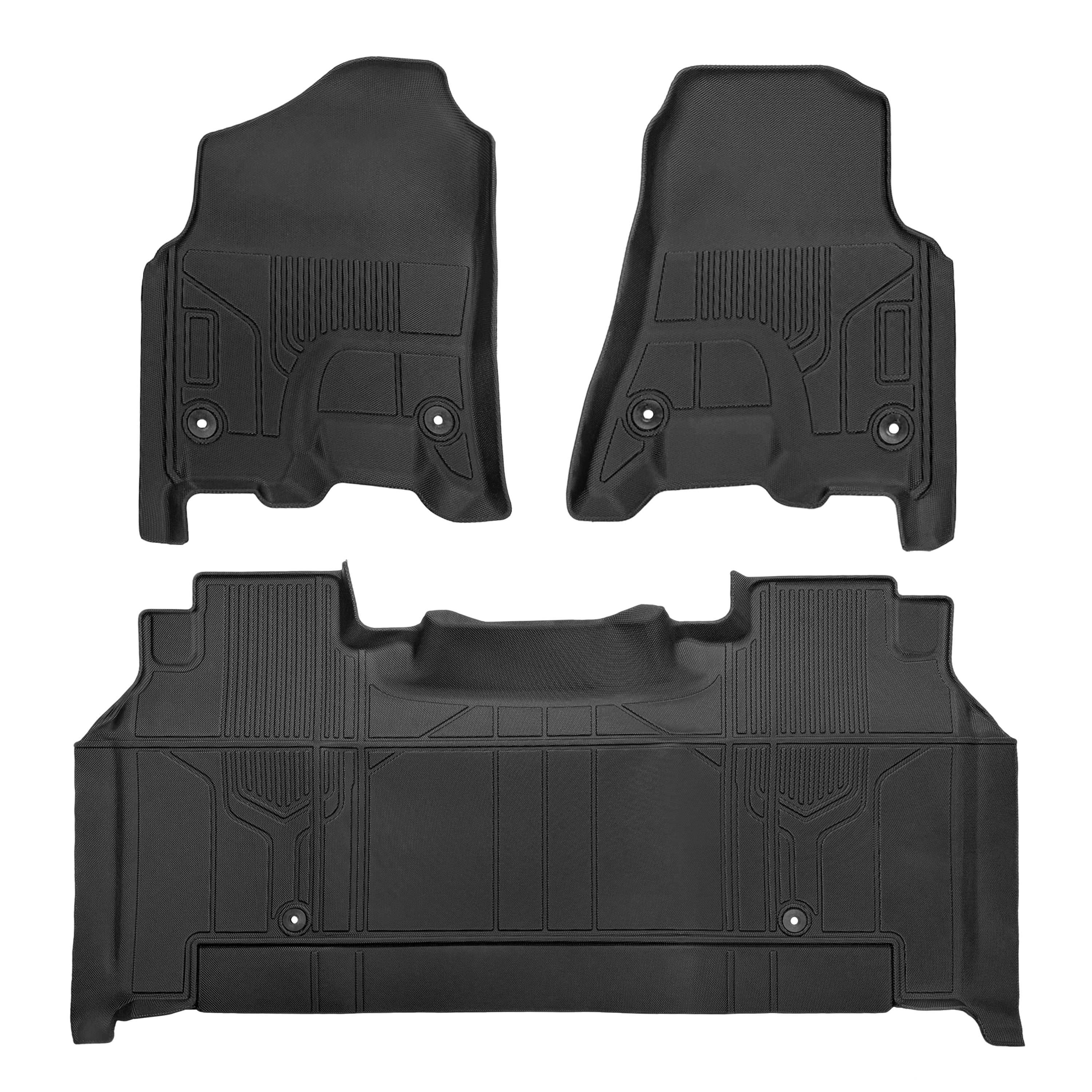 2019-2024 Dodge Ram 1500 New Body Crew Cab with Storage Box All-Weather Floor Mats