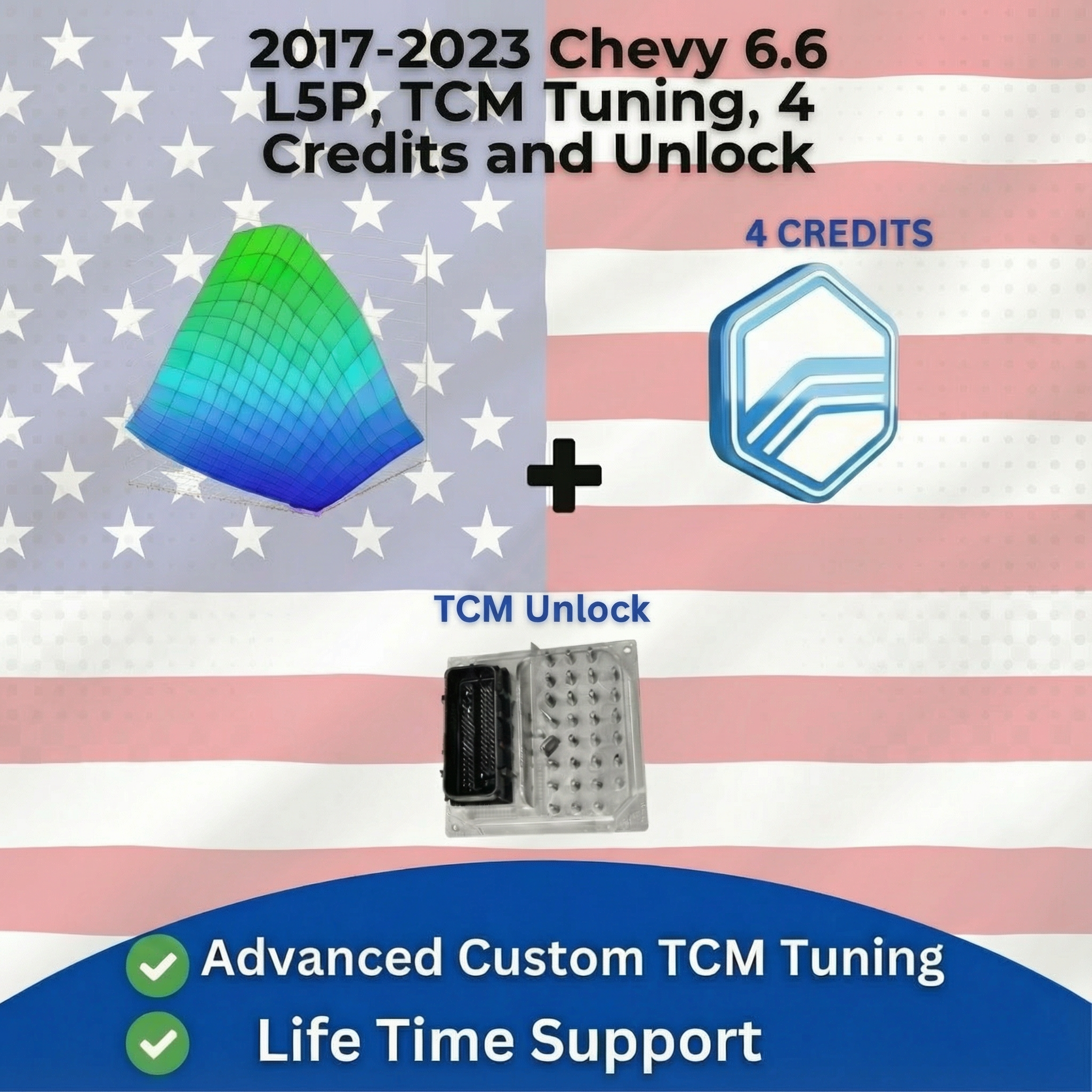 TCM TUNING 4 Credits AND UNLOCK/ CHEVROLET/GMC DURAMAX 6.6L 2017-2023