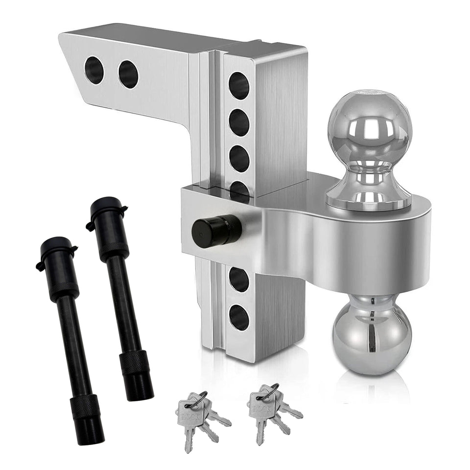 2"Adjustable Hitch 6"Drop/Rise 12,000 GTW with Dual Locks