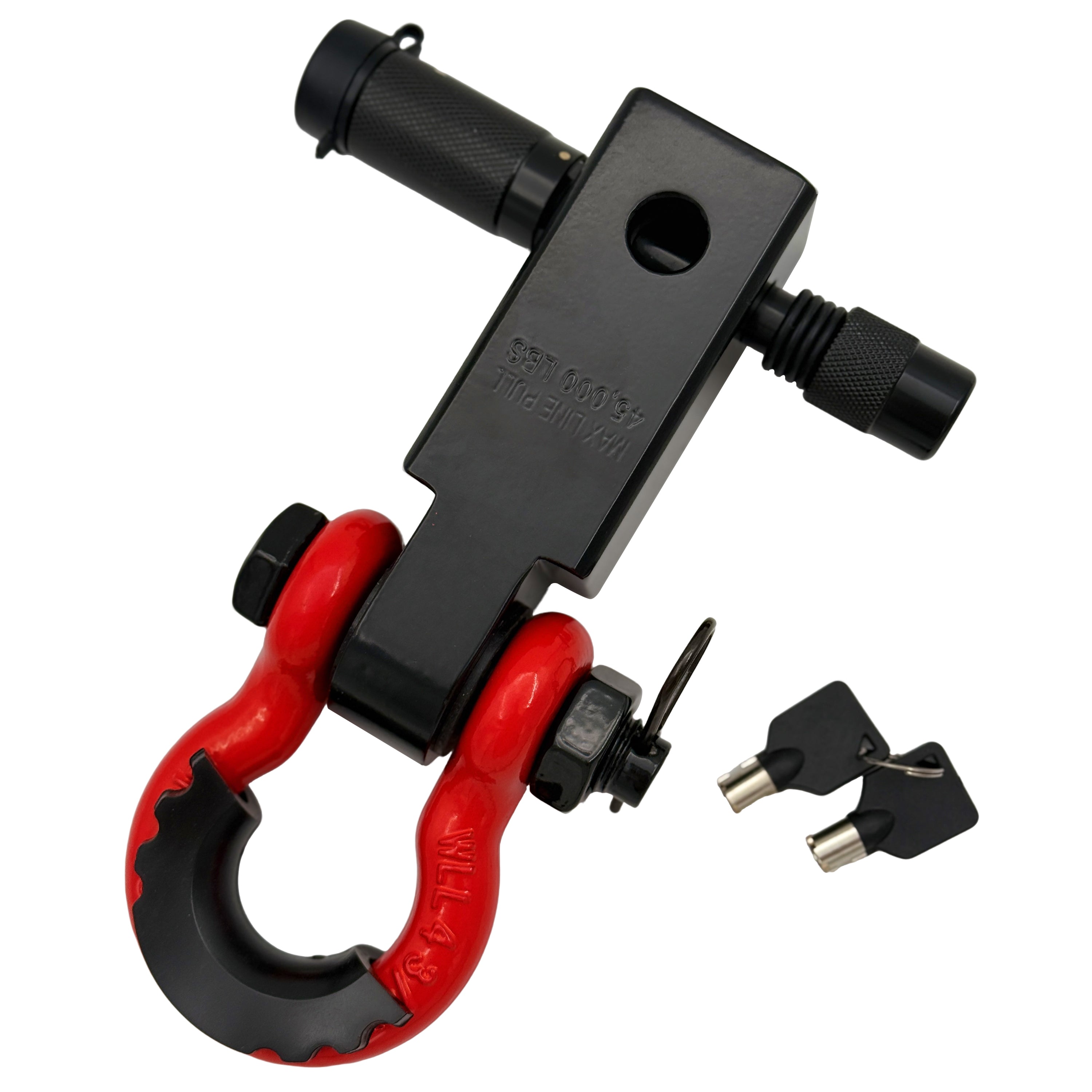 2" Hitch Receiver 38,500 lbs Strength with D-Ring & Lock