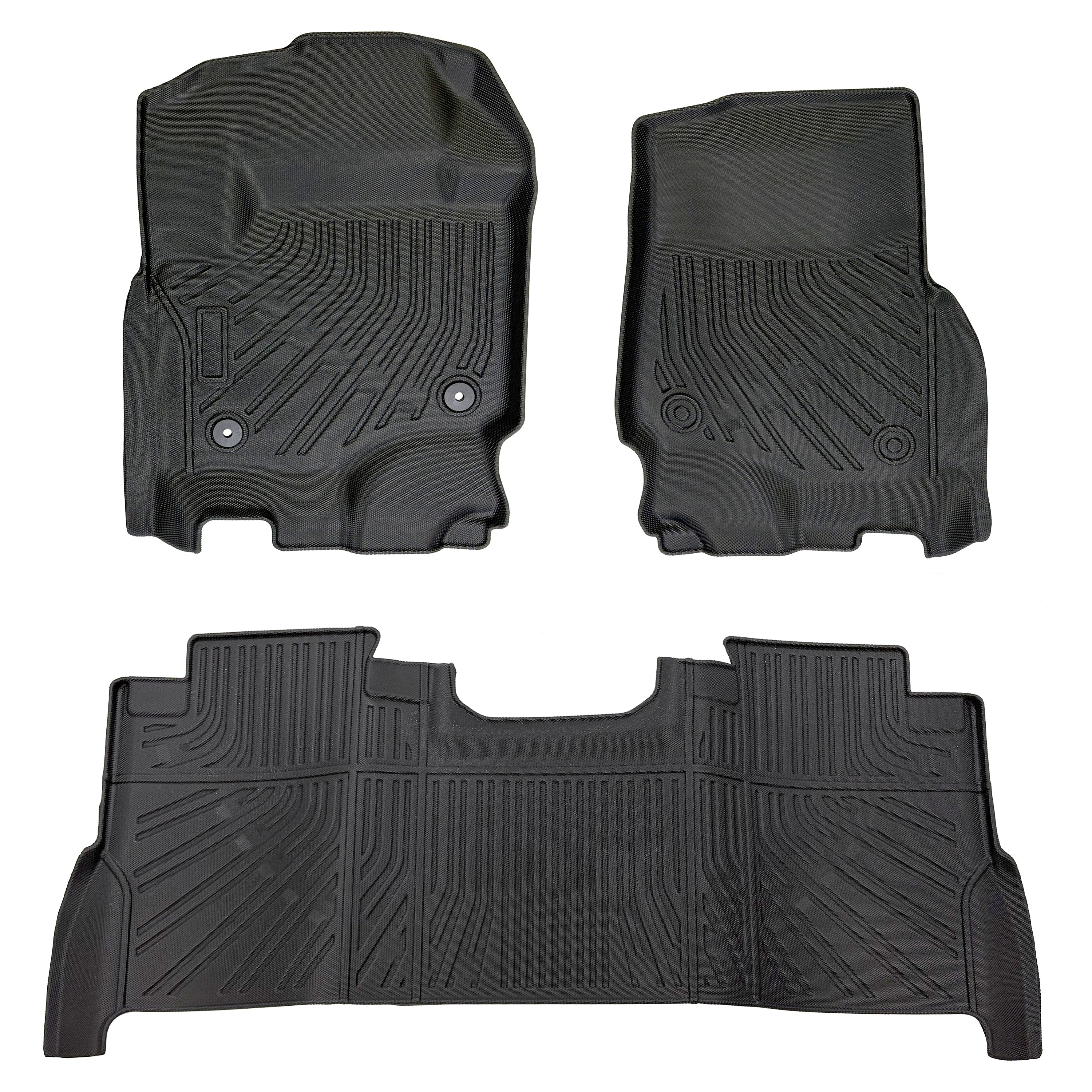 2017-2025 Ford F250 F350 F450 SuperCrew Cab All-Weather TPE Floor Mats
