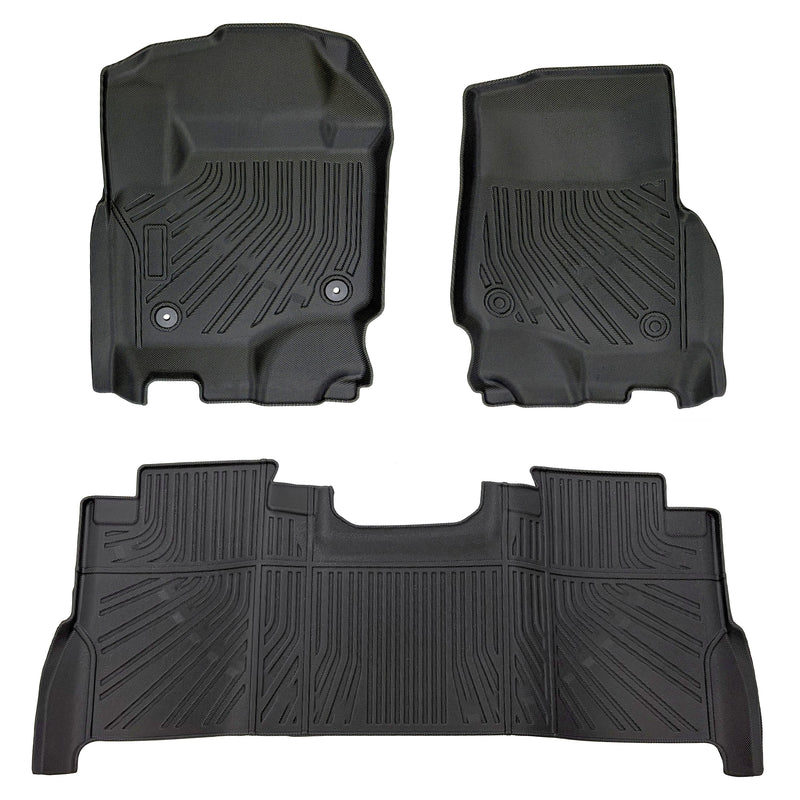 2017-2025 Ford F250 F350 F450 SuperCrew Cab All-Weather TPE Floor Mats