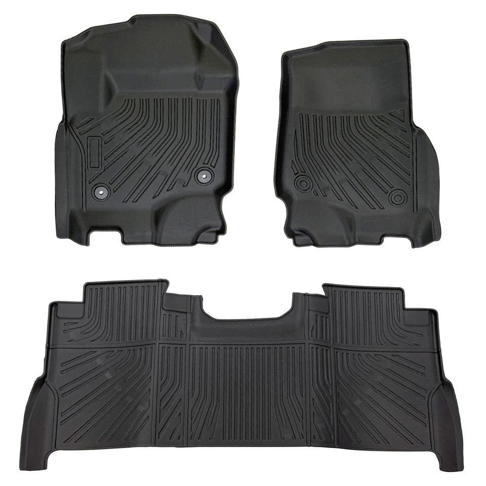2017-2025 Ford F250 F350 F450 SuperCrew Cab All-Weather TPE Floor Mats