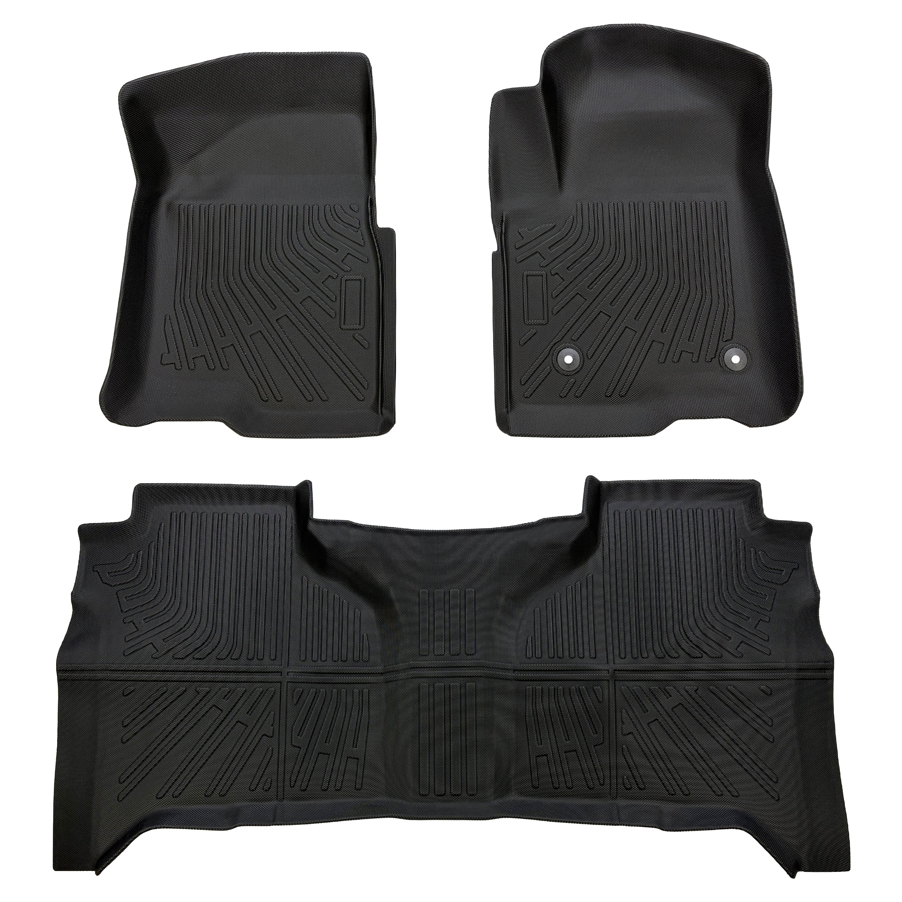 2019-2025 Silverado Sierra 1500 New Double Cab All-Weather TPE Floor Mats