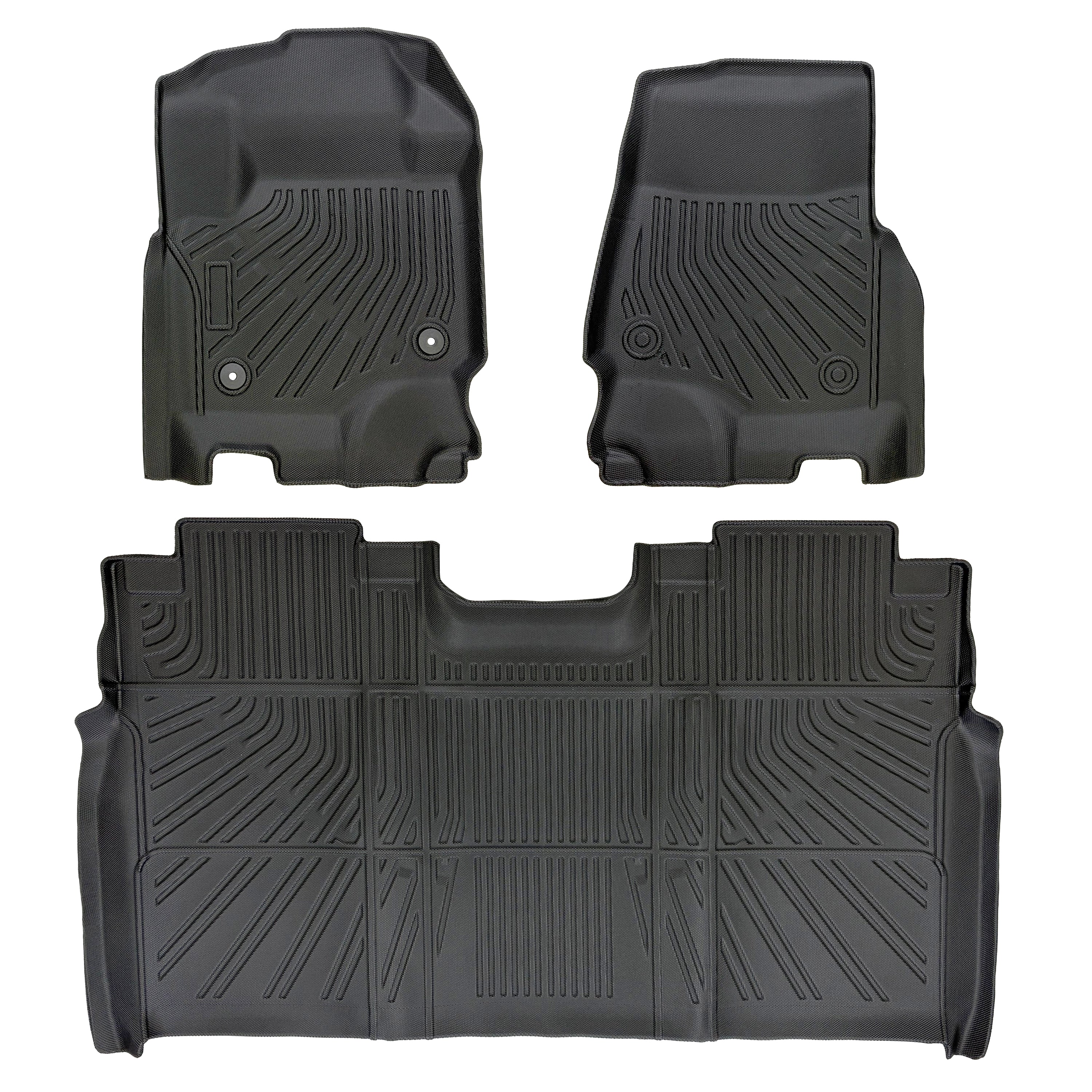 2017-2025 Ford F250 F350 F450 SuperCrew Cab All-Weather TPE Floor Mats