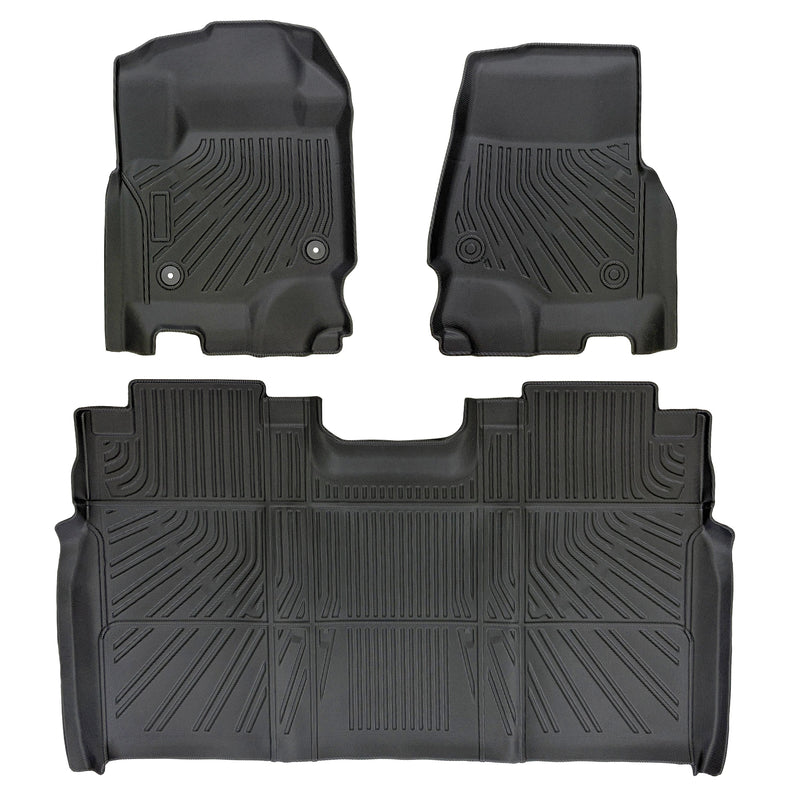 2017-2025 Ford F250 F350 F450 SuperCrew Cab All-Weather TPE Floor Mats