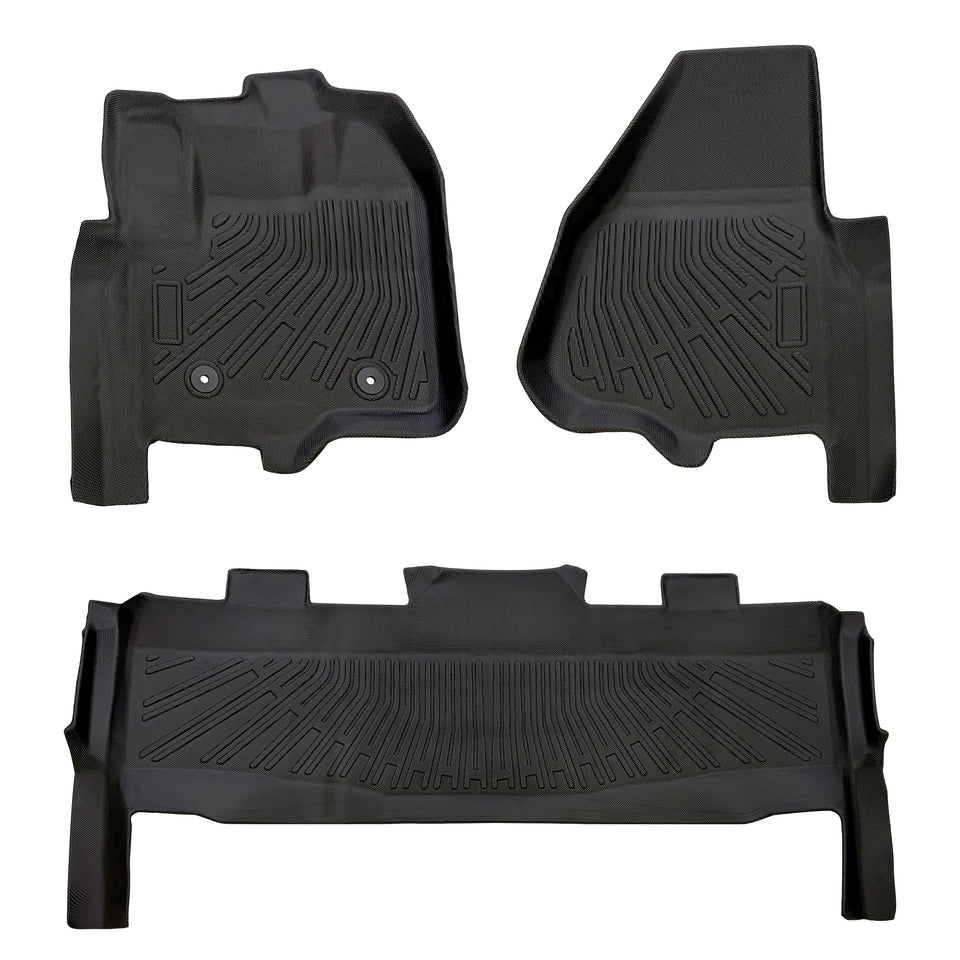2012-2016 Ford F250 F350 F450 SuperCrew Cab All-Weather TPE Floor Mats