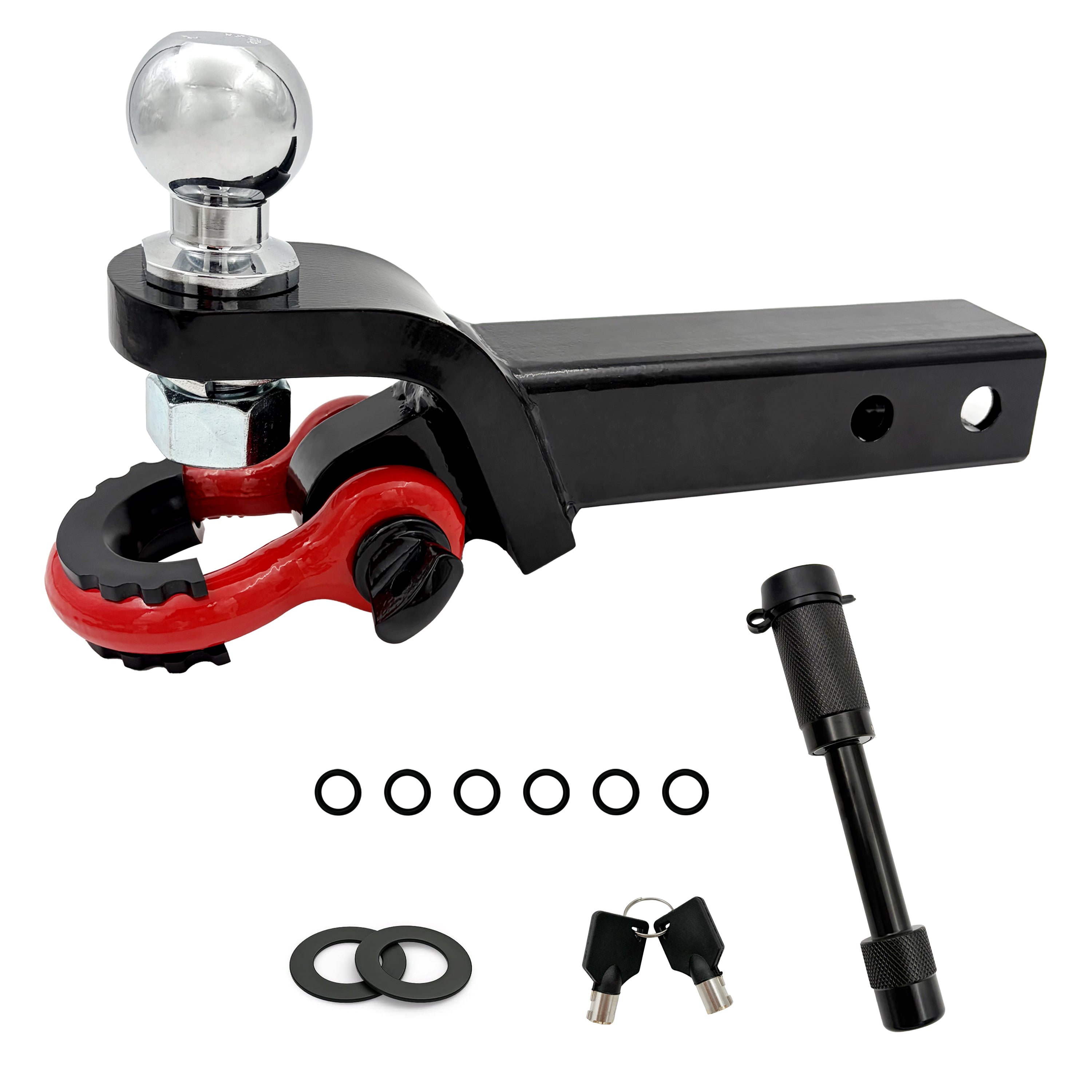 2" Receiver Trailer Hitch 38,500 lbs with Shackle & Lock Pin